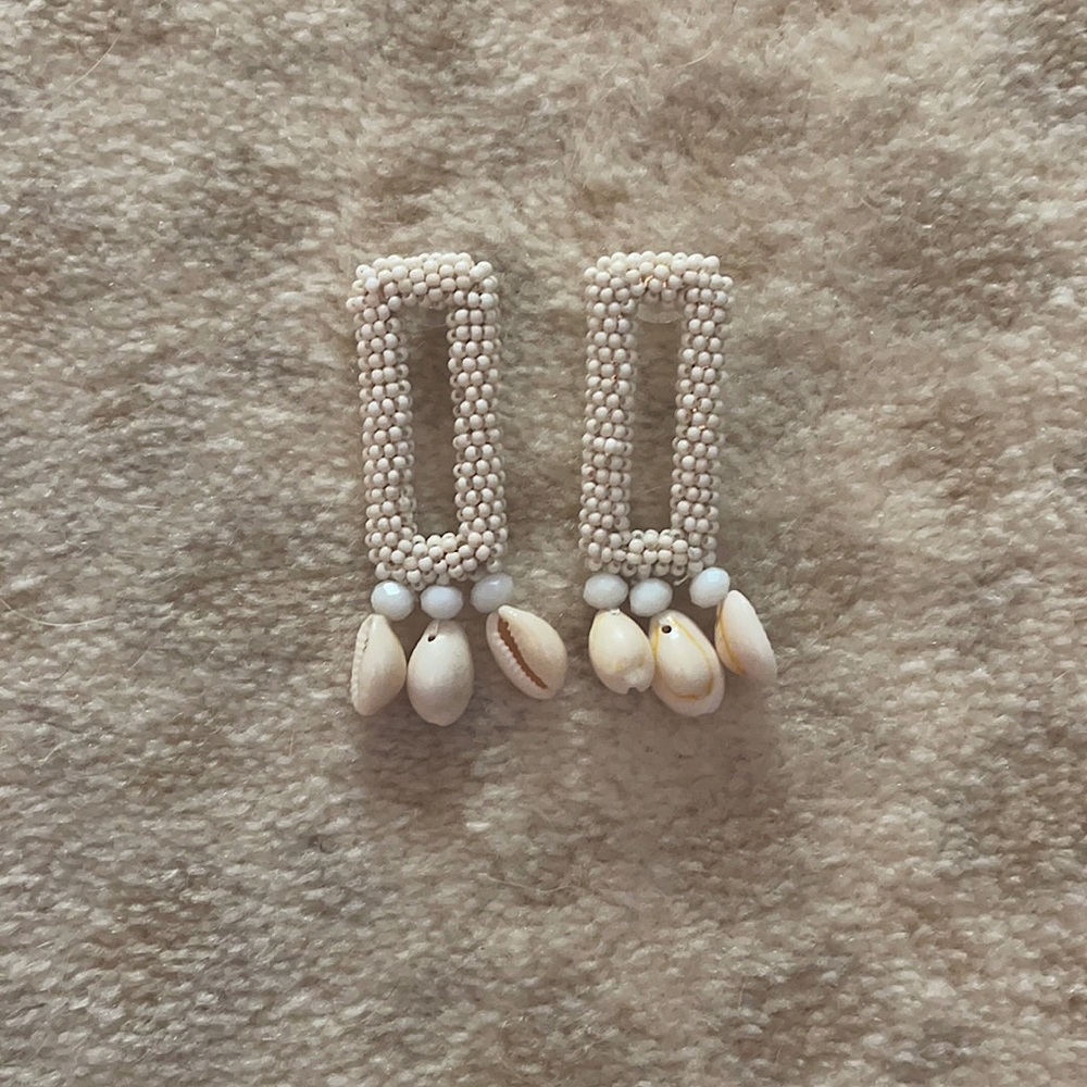 Beaded Shell Earrings